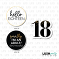 Load image into Gallery viewer, eighteen birthday photo booth prop sign