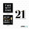 Load image into Gallery viewer, twenty first 21 birthday photo booth prop sign