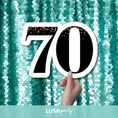 Load image into Gallery viewer, '70' birthday prop sign by Lush Party Studio