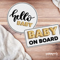 Load image into Gallery viewer, hello baby photo booth props for baby shower and gender reveal parties by lush party studio