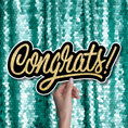 Load image into Gallery viewer, Congrats Congratulations Photo Booth Prop Word Sign
