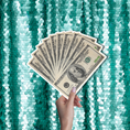 Load image into Gallery viewer, Money Fan Dollar Bills Photo Booth Prop Sign