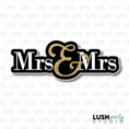 Load image into Gallery viewer, Mrs and Mrs Same sex wedding pride Photo Booth Prop Word Sign