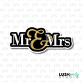 Load image into Gallery viewer, Mr and Mrs wedding Photo Booth Prop Word Sign
