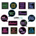 Load image into Gallery viewer, Neon Glow Party Photo Booth Word Prop Signs