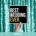 Load image into Gallery viewer, photo prop sign with 'Best Wedding Ever' text by Lush Party Studio