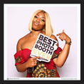 Load image into Gallery viewer, Woman holding a sign that says 'Best Photo Booth Ever' by lush party studio