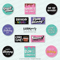 Load image into Gallery viewer, Collection of colorful birthday-themed photo booth props by lush party studio