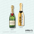 Load image into Gallery viewer, champagne bottle with 'Chateau Lush' and 'Pop the Champagne' photo booth props