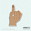 Load image into Gallery viewer, engagement ring finger photo booth prop sign for bachelorette parties, engagements and weddings