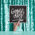 Load image into Gallery viewer, football prop sign with 'Game, day' text by lush party studio