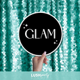 Load image into Gallery viewer, best photo booth prop sign with 'GLAM' text by lush party studio
