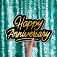 Load image into Gallery viewer, happy anniversary photo booth prop word sign