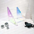Load image into Gallery viewer, Photo booth prop sign holder riser acrylic iridescent