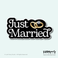 Load image into Gallery viewer, Just married wedding Photo Booth Prop Word Sign