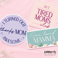 Load image into Gallery viewer, Photo booth prop signs with Mother's Day-themed text by 'Lush Party Studio'.