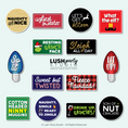 Load image into Gallery viewer, Collection of colorful Christmas photo booth props with funny sayings by lush party studio