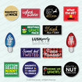Load image into Gallery viewer, Collection of colorful Christmas photo booth props with funny sayings by lush party studio