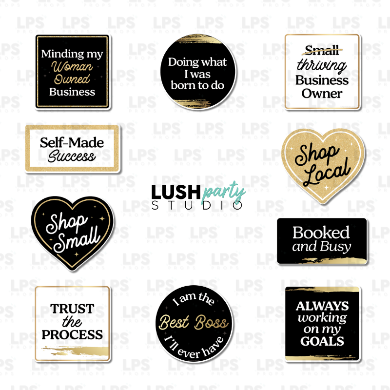 small business photo booth prop set bundle