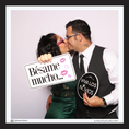 Load image into Gallery viewer, Two people kissing spanish wedding photo booth prop signs