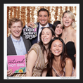 Load image into Gallery viewer, Group of people posing with summer themed props in a photo boothby lush party studio