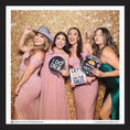 Load image into Gallery viewer, Four women posing with photo booth props by lush party studio