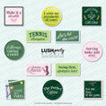 Load image into Gallery viewer, Set of tennis photo booth props with funny sayings for sports tournaments and tennis events, by lush party studio