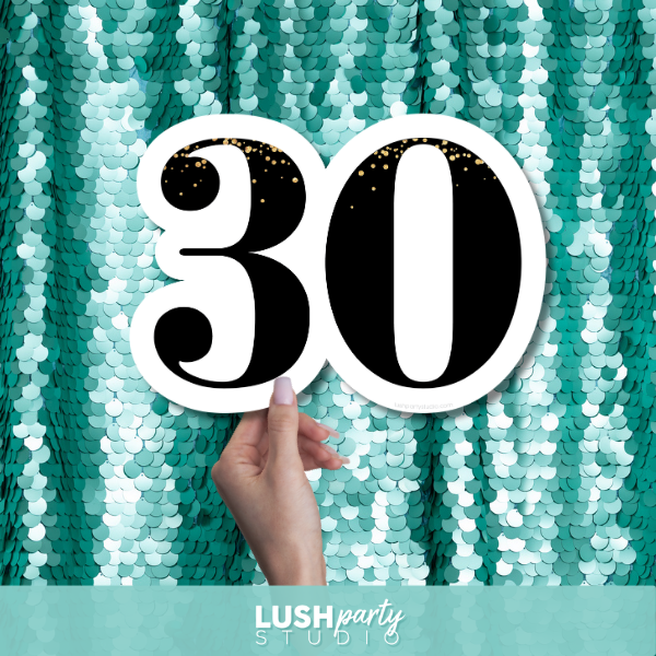 30th birthday prop sign by Lush Party Studio