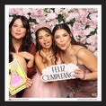 Load image into Gallery viewer, classy and elegant photobooth prop with 'Feliz Cumpleános' text by Lush Party Studio 

