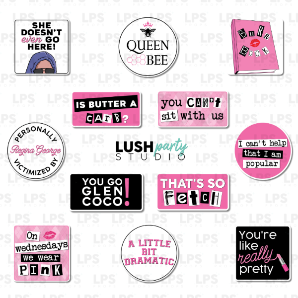 Fun Mean Girls props for birthday and movie night photo booth photos