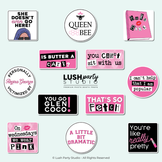 Fun Mean Girls props for birthday and movie night photo booth photos