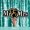 Load image into Gallery viewer, wedding photo prop 'Mr & Mrs' sign by Lush Party Studio
