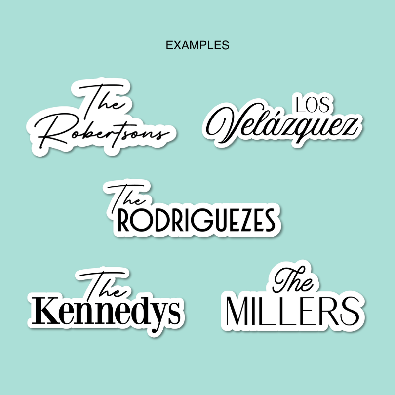 CUSTOM COUPLE'S LAST NAME