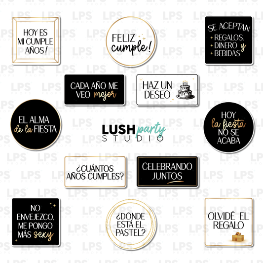 CUMPLEANOS BIRTHDAY SPANISH PHOTO BOOTH PROPS