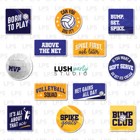 volleyball photobooth prop signs