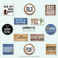 Load image into Gallery viewer, Set of western photo booth props for rodeos, western events, parties and celebrations by lush party studio
