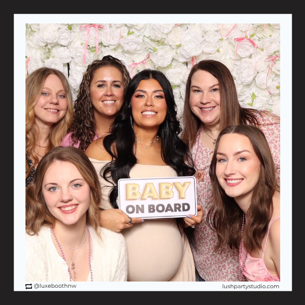 Baby Shower Photo booth props by Lush Party Studio