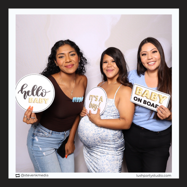Baby Shower Photo booth props by Lush Party Studio