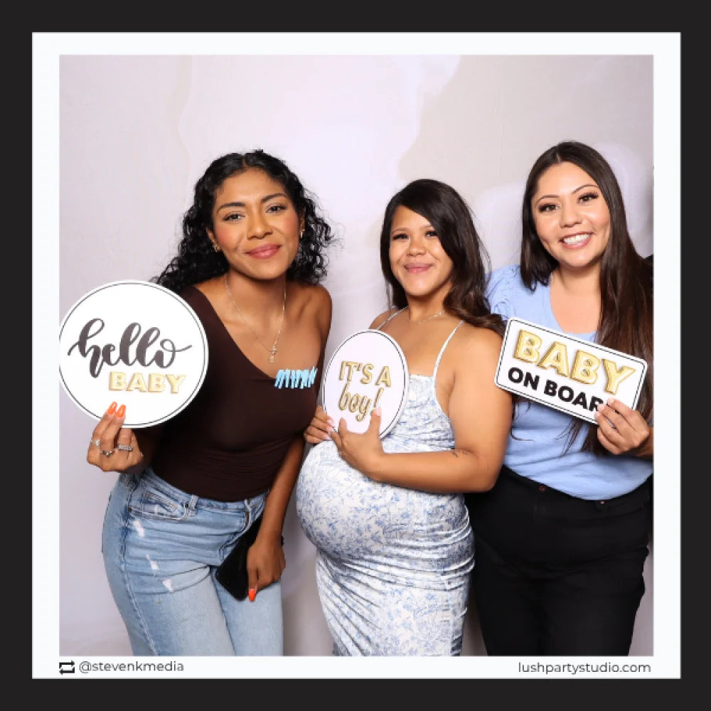 Baby Shower Photo booth props by Lush Party Studio