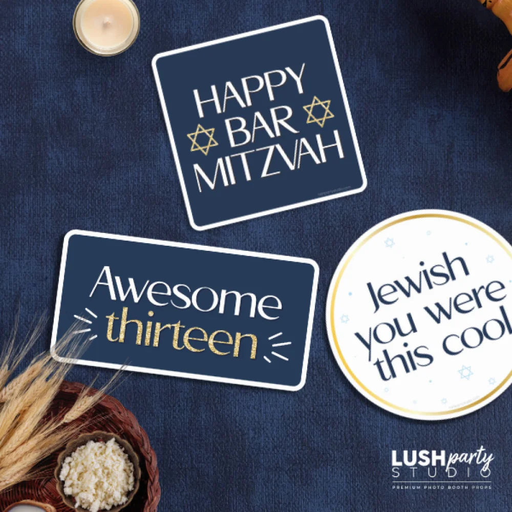 photo booth props for bar mitzvah birthday event parties by lush party studio