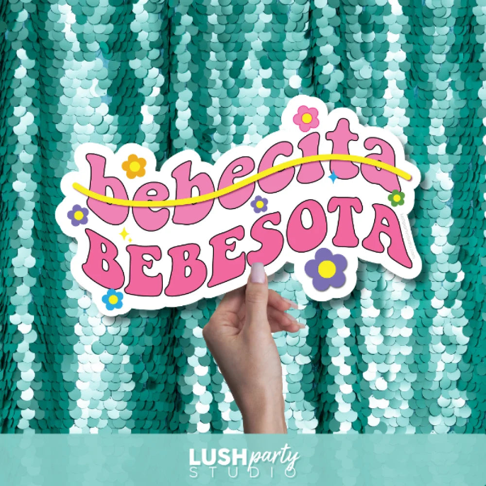Bad bunny bebecita bebesota Photo booth prop word sign