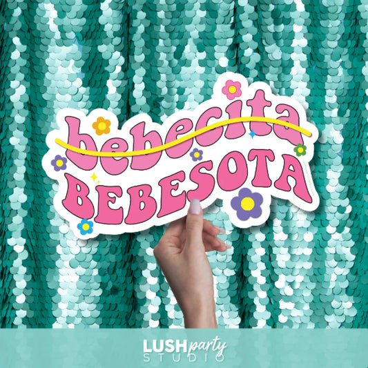Bad bunny bebecita bebesota Photo booth prop word sign