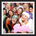 Load image into Gallery viewer, Group of people posing together with 'Besties' photo booth prop
