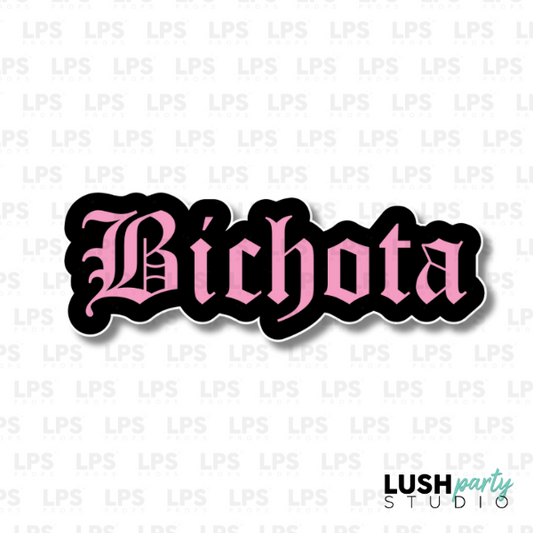 bichota photo booth prop sign