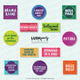 Load image into Gallery viewer, Collection of colorful bollywood photo booth props for diwali punjabi holi indian events and parties by Lush Party Studio

