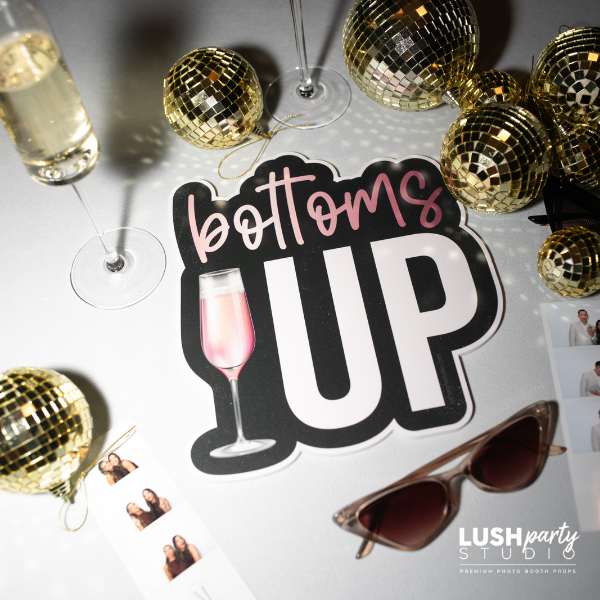 bottoms up party photo booth prop for events 