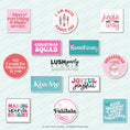 Load image into Gallery viewer, Collection of Christmas-themed photo booth props with funny sayings for kid friendly christmas parties
