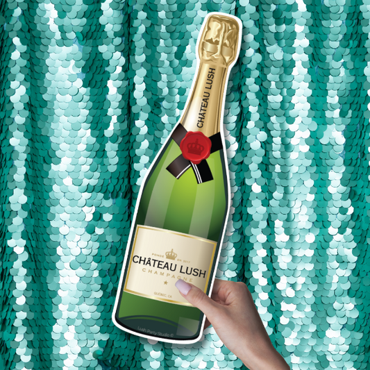 Champagne bottle photo booth prop 