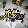 Load image into Gallery viewer, cheers photo booth prop sign for parties by lush party studio
