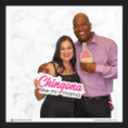 Load image into Gallery viewer, Two people holding a chingona prop sign by lush partys tudio
